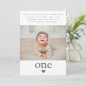 写真の最初の誕生日パーティーハート1 招待状 (スタンド正面)