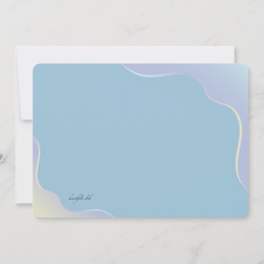 写真の来妊娠青の発表 招待状 (裏面)