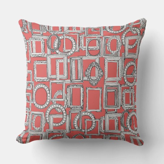 写真の枠にサンゴ クッション (正面)