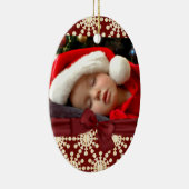 写真の楕円形のオーナメント セラミックオーナメント (右)