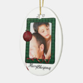 写真の楕円形のオーナメント セラミックオーナメント (左)