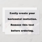 写真の横書き招待状を簡単に作成する 招待状 (正面/裏面)