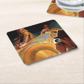 写真の機会 スクエアペーパーコースター (アングル)