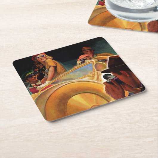 写真の機会 スクエアペーパーコースター (アングル)