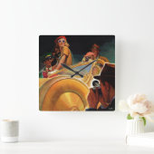 写真の機会 スクエア壁時計 (ホーム)