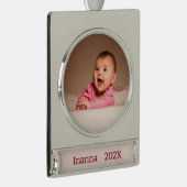 写真の準備完了 シルバープレートバナーオーナメント (右)