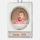 写真の準備完了 シルバープレートバナーオーナメント (左)