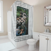 写真の滝の石+あなたのアイディア シャワーカーテン (インサイチュ)