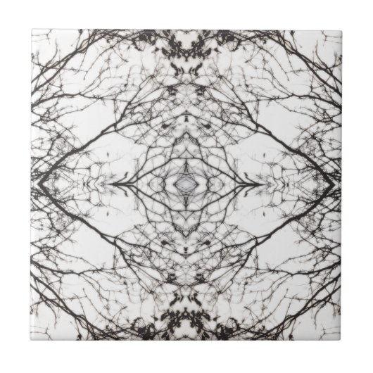 写真の演劇の樺の木 タイル (正面)