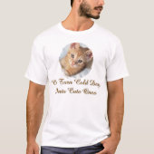 写真の猫のテキストが差し替え可能で面白い Tシャツ (正面)