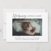 写真の生まれたばかりの誕生 案内状 (正面)