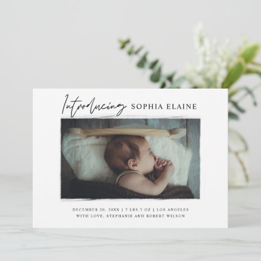 写真の生まれたばかりの誕生 案内状 (スタンド正面)