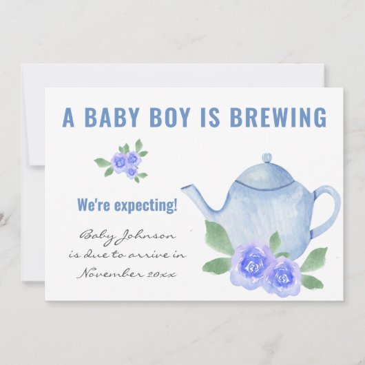 写真の男の赤ちゃんが妊娠を醸造している 案内状 (正面)