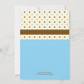 写真の男の赤ちゃんの誕生の発表 招待状 (裏面)