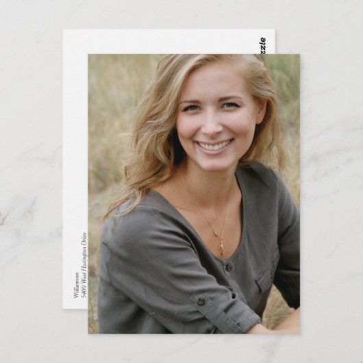 写真の画像の卒業日付Bohoを保存 ポストカード (正面/裏面)