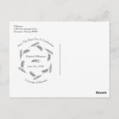 写真の画像の卒業日付Bohoを保存 ポストカード (裏面)