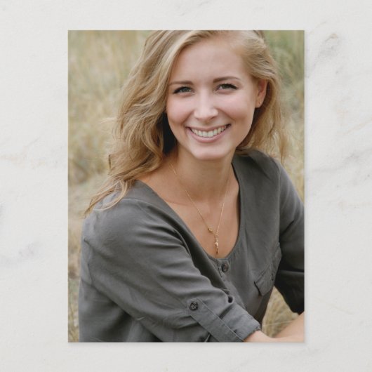 写真の画像の卒業日付Bohoを保存 ポストカード (正面)