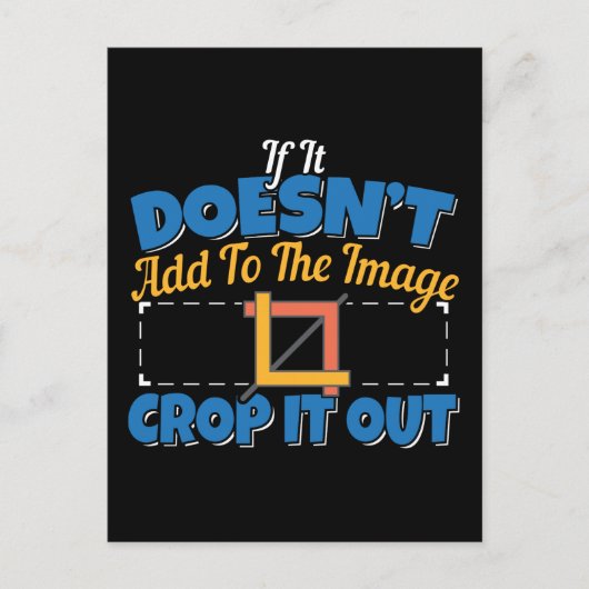 写真の画像編集 – Crop It Out引用文 ポストカード (正面)