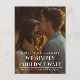 写真の発表が待ち遠結婚かった 案内ポストカード