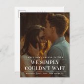 写真の発表が待ち遠結婚かった 案内ポストカード (正面/裏面)