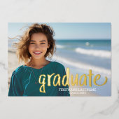 写真の発表とグラードパーティの招待状 箔招待状 (正面)