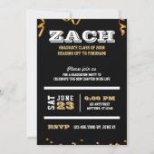 写真の発表の招待状の卒業のクラス 招待状 (裏面)