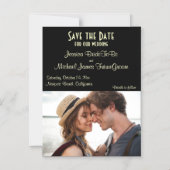 写真の発表日を保存する マグネット招待状 (正面)