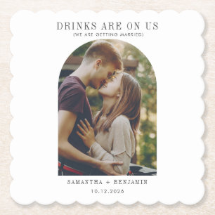 写真の発表日を結婚保存 ペーパーコースター