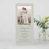 写真の発表日スタイリッシュを結婚保存 案内状 (スタンド正面)