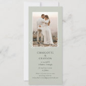 写真の発表日スタイリッシュを結婚保存 案内状 (正面)