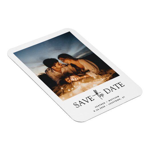 写真の発表磁石結婚の日付を保存 マグネット (右側)