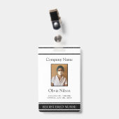 写真の登録ナース バッジ (正面 （クリップ付）)