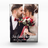 写真の白の原稿を結婚する私達の初めてのクリスマス フォトブロック (正面)