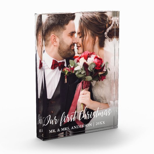 写真の白の原稿を結婚する私達の初めてのクリスマス フォトブロック (左)