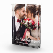 写真の白の原稿を結婚する私達の初めてのクリスマス フォトブロック (右)