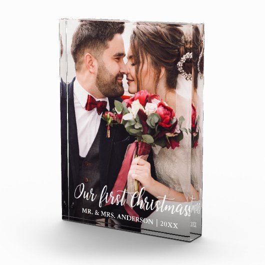 写真の白の原稿を結婚する私達の初めてのクリスマス フォトブロック (右)