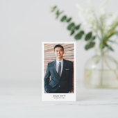 写真の白ミニマル枠の色 名刺 (スタンド正面)