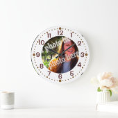 写真の白時計を追加する(分テンプレート付き) ラージ壁時計 (ホーム)