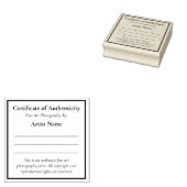 写真の真正性証明書(ミニ) ラバースタンプ (押印)