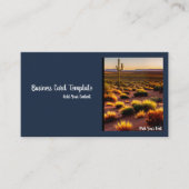 写真の砂漠の風景サンセットビジネスカード 名刺 (正面)