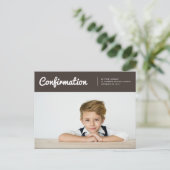 写真の確認モダン招待状 ポストカード (スタンド正面)