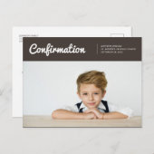 写真の確認モダン招待状 ポストカード (正面/裏面)