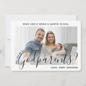 写真の神様2人にお願いする 現代の洗練された台本 招待状 (正面)