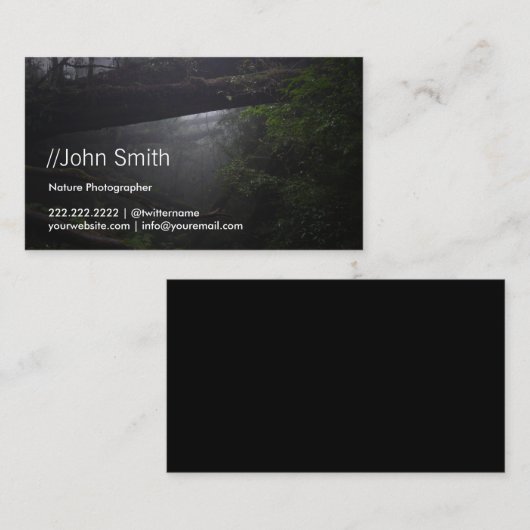 写真の神話の森写真家 名刺 (正面/裏面)