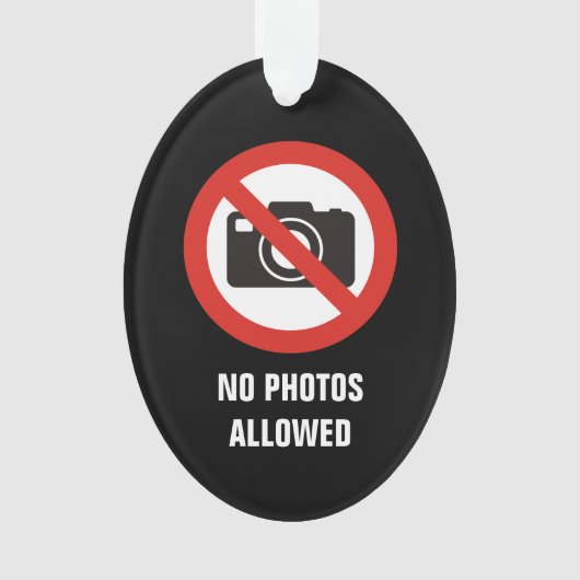 写真の禁止 オーナメント (正面)