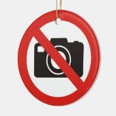 写真の禁止 セラミックオーナメント (左)