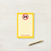 写真の禁止 ポストイット (デスク上)