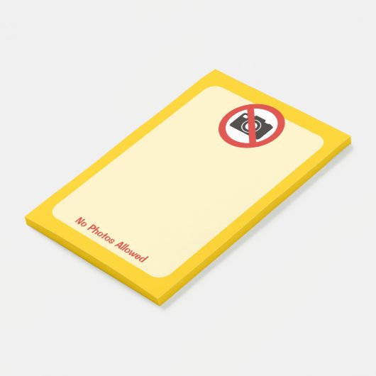 写真の禁止 ポストイット (アングル)