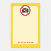 写真の禁止 ポストイット (正面)