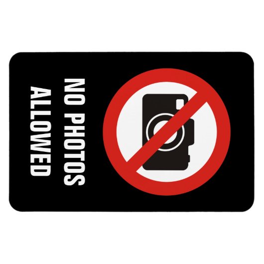 写真の禁止 マグネット (横)